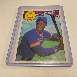 Darryl Strawberry 1985 Topps Baseball #1 Draft Pick Card # 278 Vintage